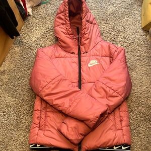 Pink Nike insulated coat size small women’s